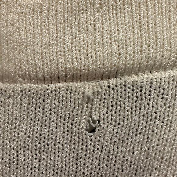 Vintage ST. JOHN Sportswear Santana Knit Cardigan L Cream Pink Gold Buttons USA - Picture 7 of 10